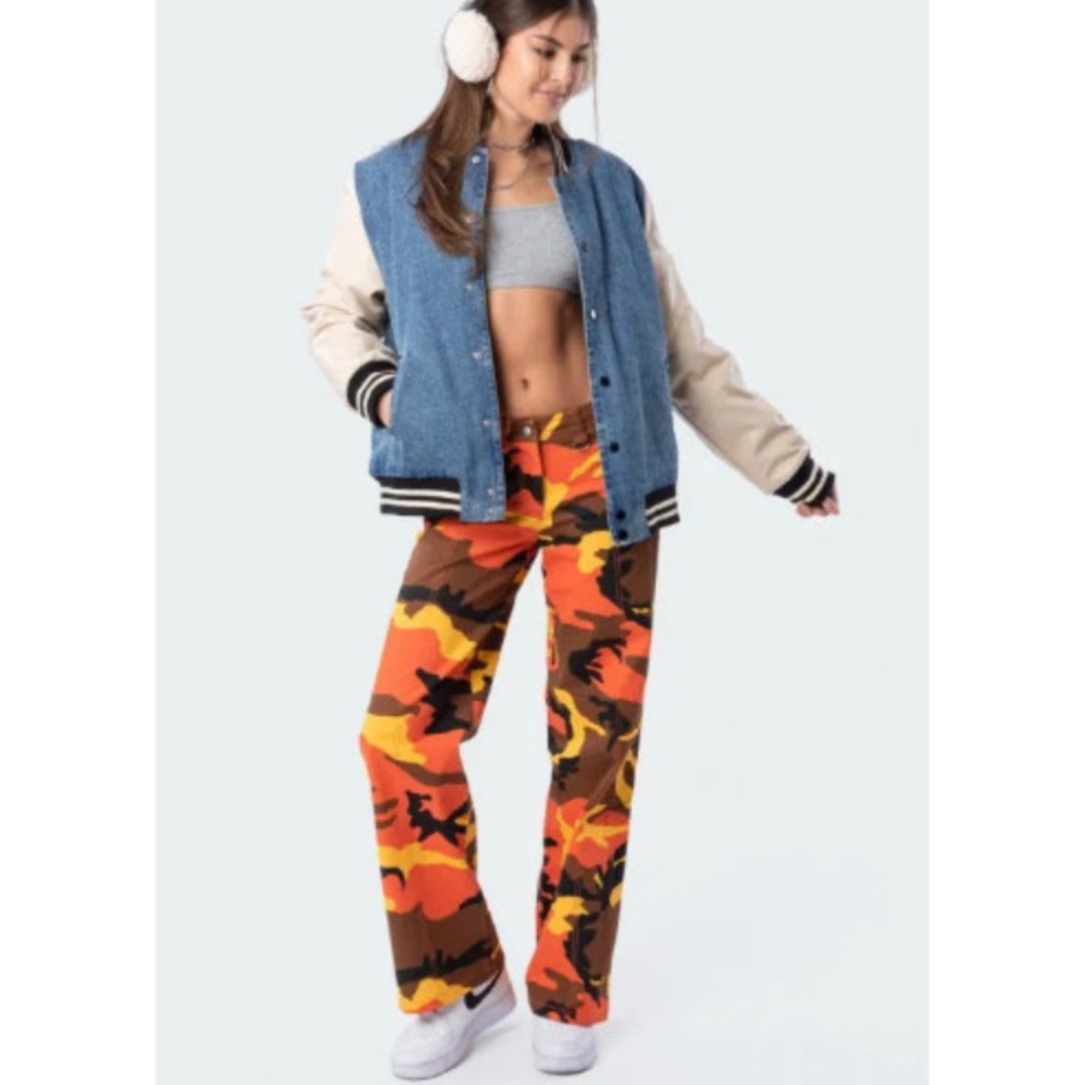 Vibrant Camouflage Cargo Pants